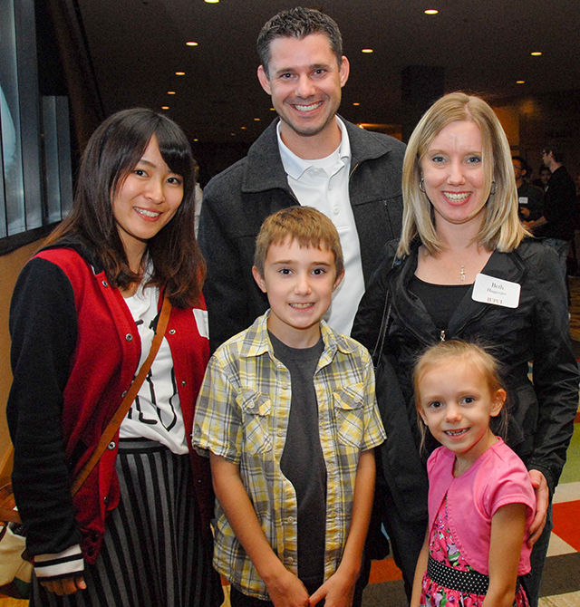 American family with a Japanese student